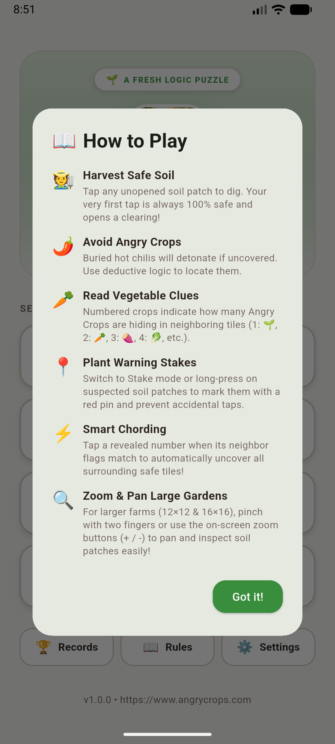 Angry Crops Rules and Clues